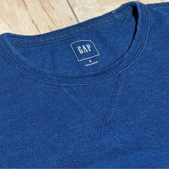 Gap boxy cotton t-shirt, textured, size men’s Medium blue - Picture 1 of 4